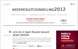 aieeeresultcounselling2012.in