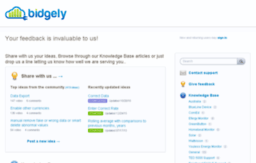 bidgely.uservoice.com