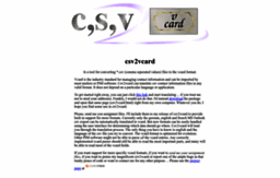 csv2vcard.sourceforge.net