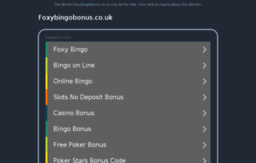 foxybingobonus.co.uk
