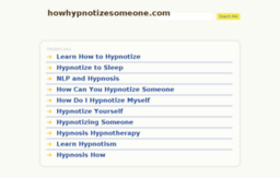howhypnotizesomeone.com