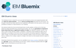 ibm-bluemix.uservoice.com