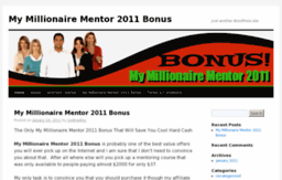 mymillionairementor2011bonus.com