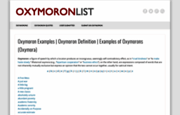 oxymoronlist.com