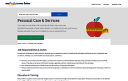 personal-care.myperfectcoverletter.com