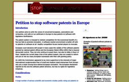 petition.stopsoftwarepatents.eu