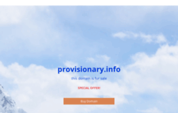 provisionary.info