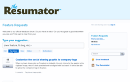 resumator.uservoice.com