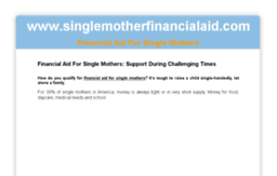 singlemotherfinancialaid.com