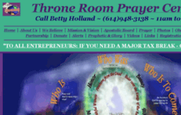 throneroomprayercenter.com