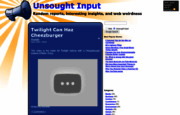 unsoughtinput.com