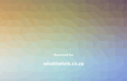 whatthefork.co.za