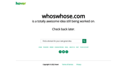 whoswhose.com