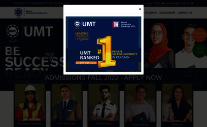 admissions.umt.edu.pk
