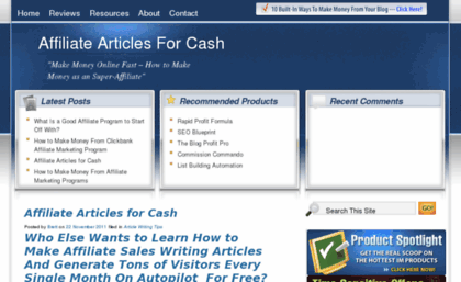 affiliatearticlesforcash.com