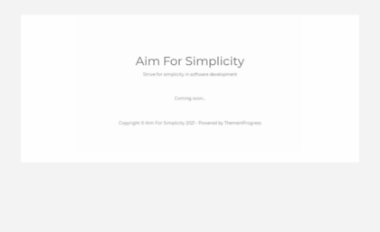 aimforsimplicity.com