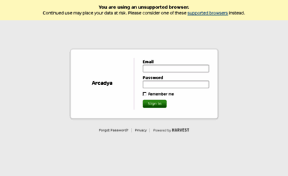 arcadyasrls.harvestapp.com
