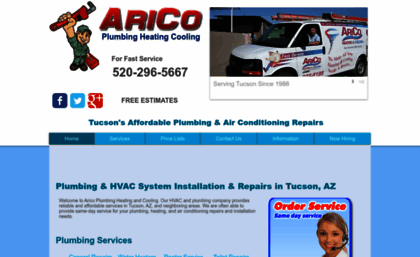 aricoplumbing.com