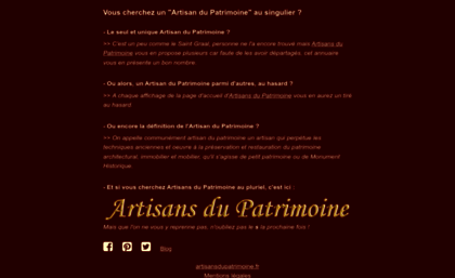 artisan-du-patrimoine.com