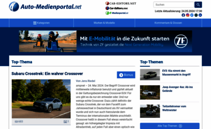 Auto-medienportal.net website. Auto-Nachrichtenagentur: Auto-News