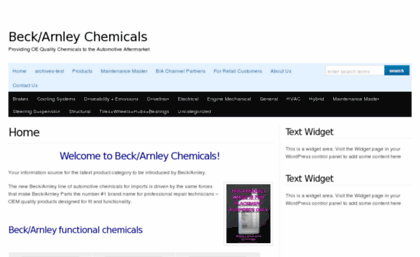 beckarnleychemicals.com