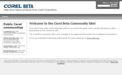 beta.corel.com