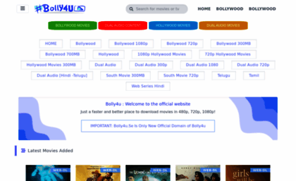Bolly4u se website Bolly4u Download 300MB 480p 720p 1080p 2160p