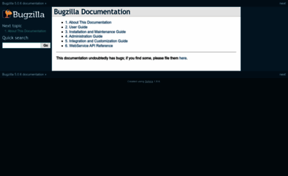 bugzilla.readthedocs.org