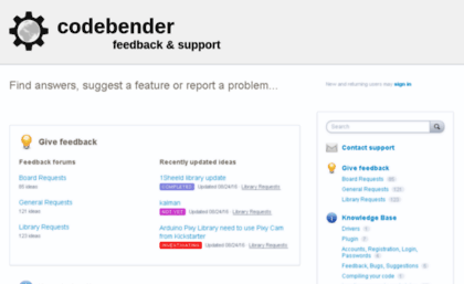 codebender.uservoice.com