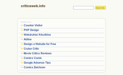 criticsweb.info