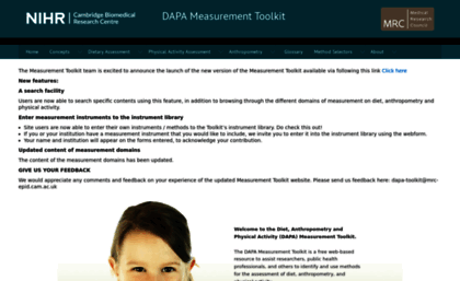 DAPA Measurement Toolkit