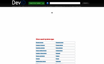 Devid info website DevID info free driver search and update utility