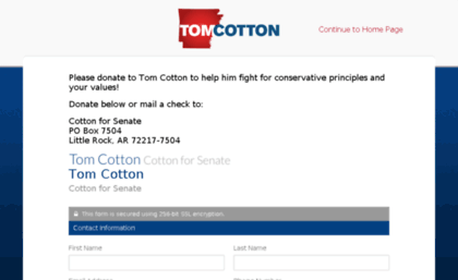 donate.tomcotton.com