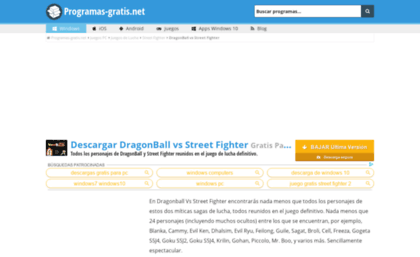dragonball-vs-street-fighter.programas-gratis.net