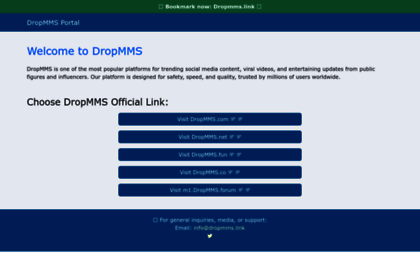 Dropmms.link website. DropMMS Official Portal - Safe, Popular