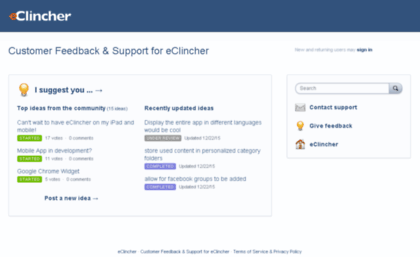 eclincher.uservoice.com