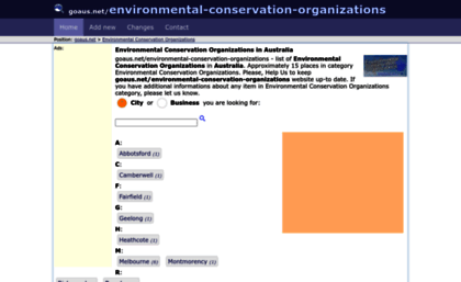 environmental-conservation-organizations.goaus.net