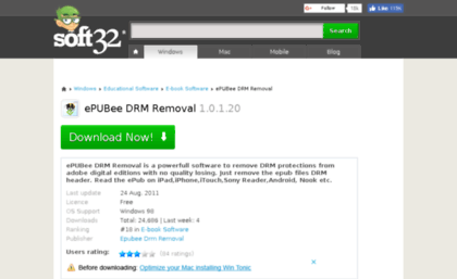 epubee-drm-removal.soft32.com