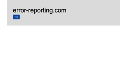 error-reporting.com