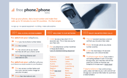 freephone2phone.com