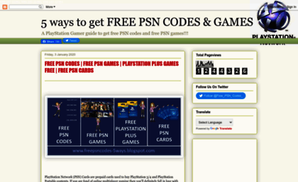 free psn codes website