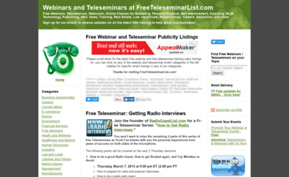 freeteleseminarlist.com