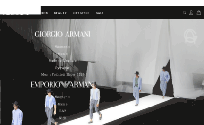 giorgio armani website