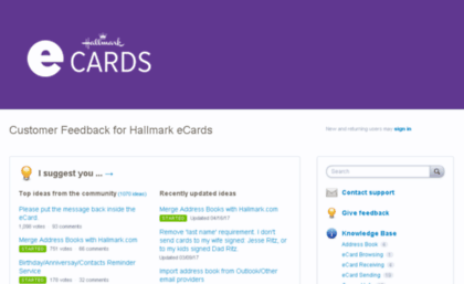 hallmarkecards.uservoice.com