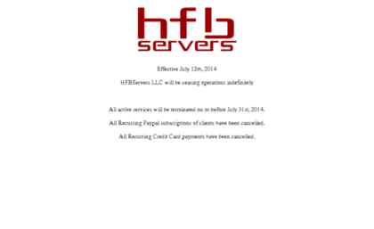 hfbservers.com