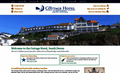 Hopecove Com Website The Cottage Hotel Salcombe Kingsbridge