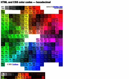 Html Color Chart