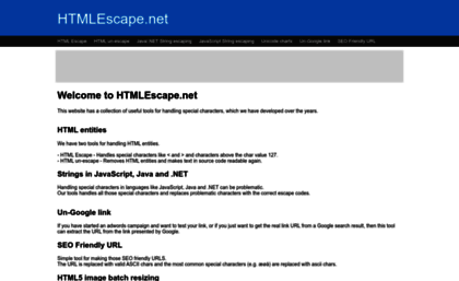 htmlescape.net