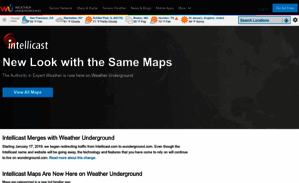 Intellicast.com website. Intellicast | Weather Underground.