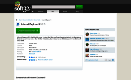 Microsoft internet explorer for mac